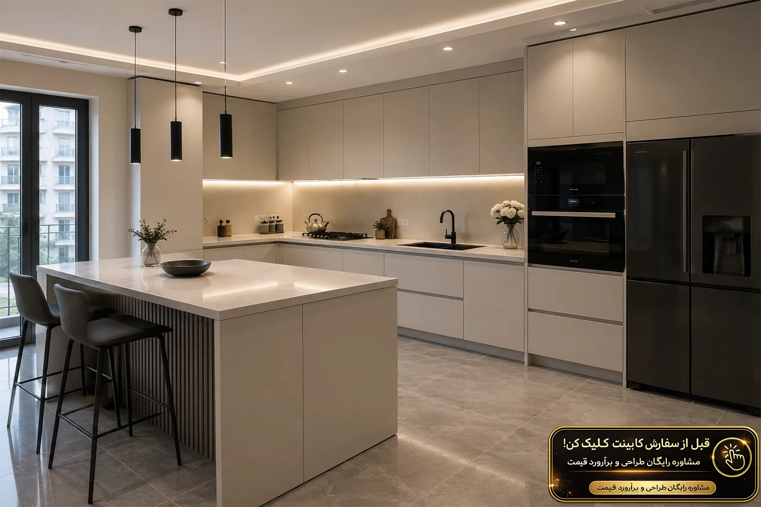 کابینت پلی اورتان مناسب ویلاهای لوکس