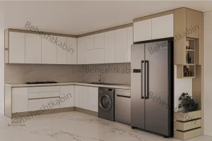 طراحی و اجرای آشپزخانه سه واحدی (واحد اول)
